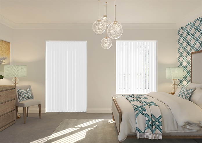 Toulouse (Blackout), Textured White - Vertical Blind - Image 9
